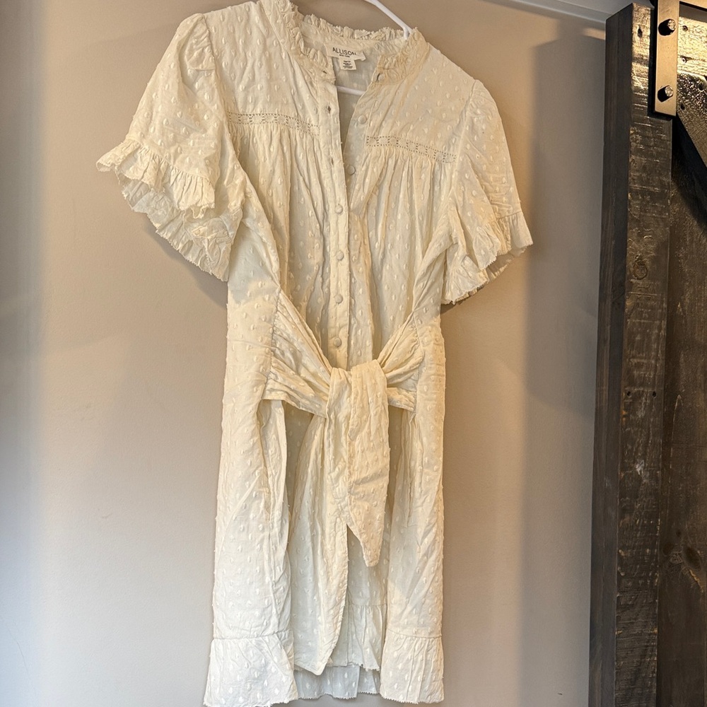 Allison New York White Textured Dress